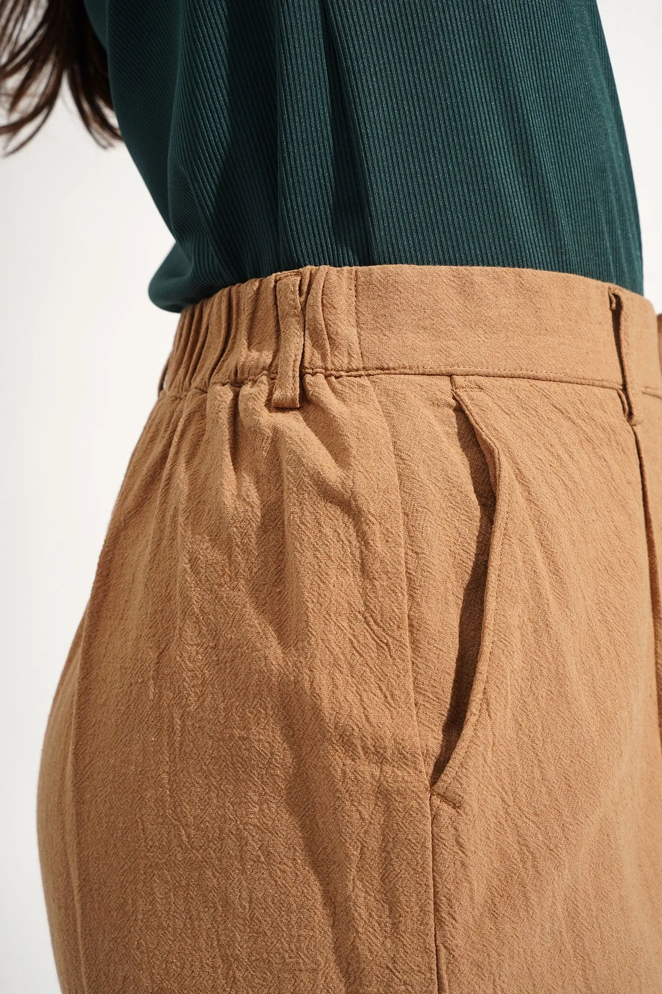 Fine Line Pintuck Cozy Shorts