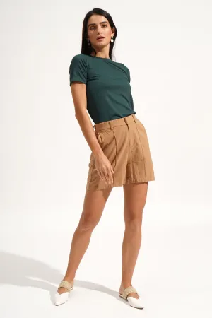 Fine Line Pintuck Cozy Shorts