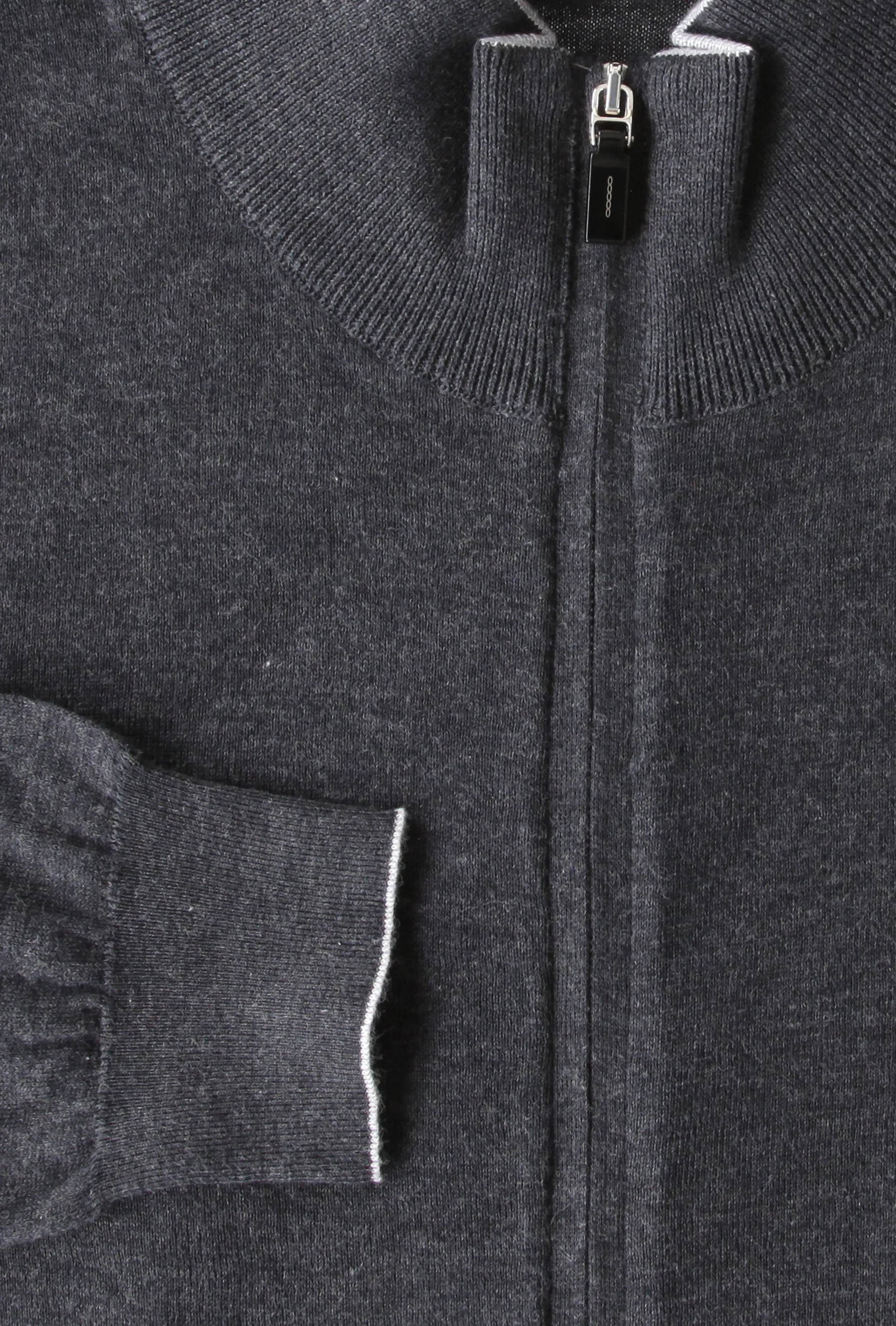 Fiori Di Lusso Charcoal Gray Funnel Sweater