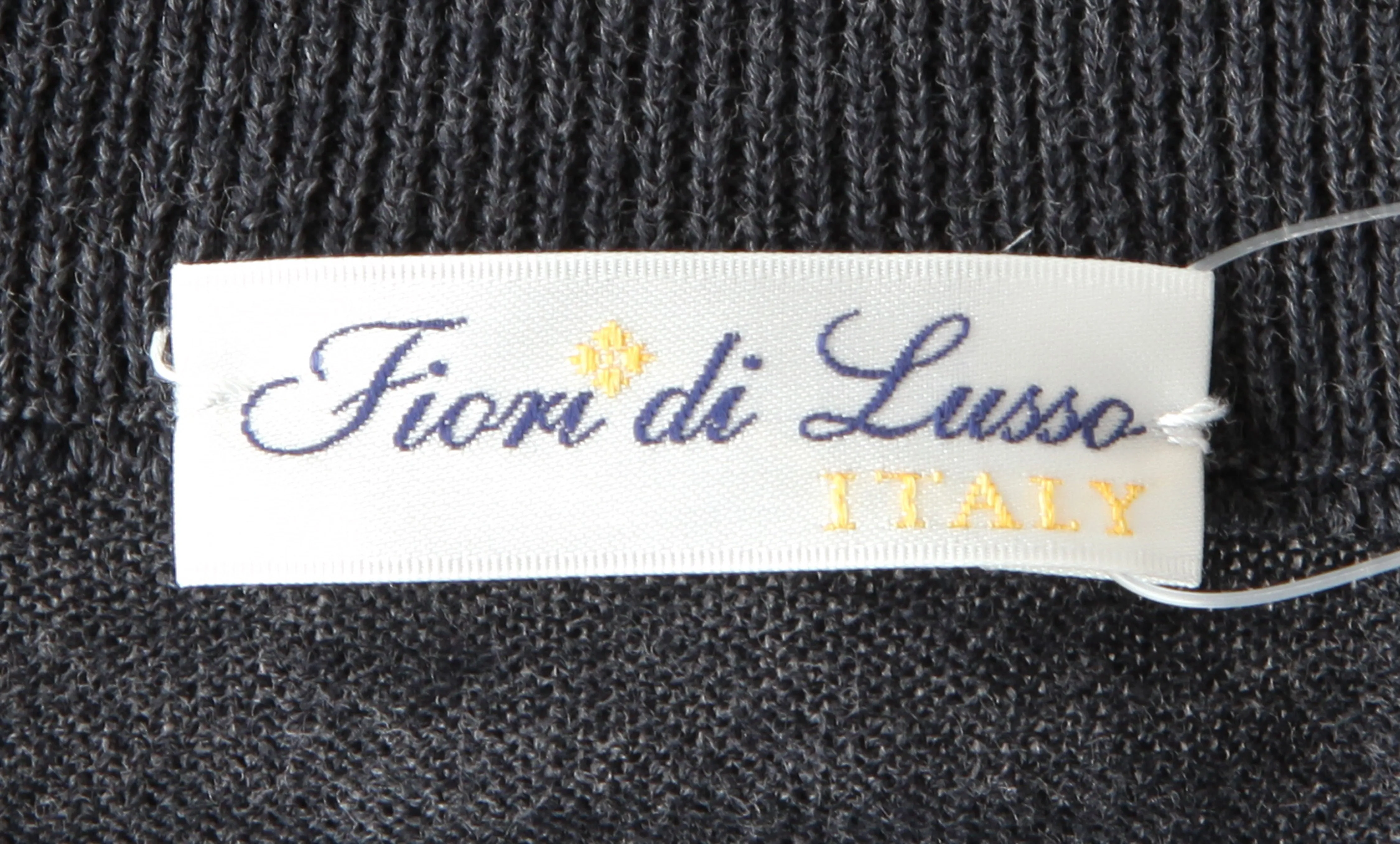 Fiori Di Lusso Charcoal Gray Funnel Sweater
