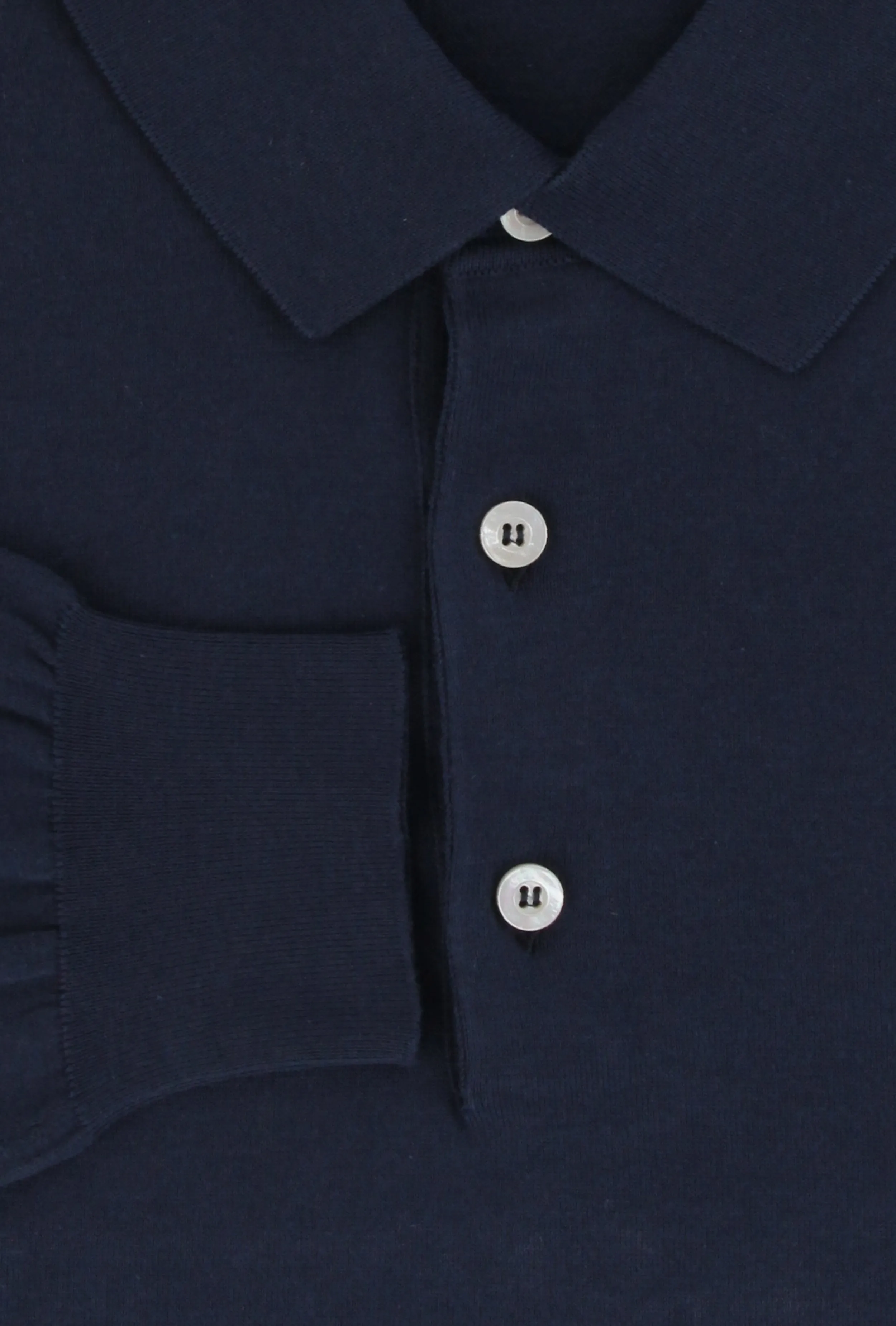 Fiori Di Lusso Dark Blue 1/4 Button Polo Sweater