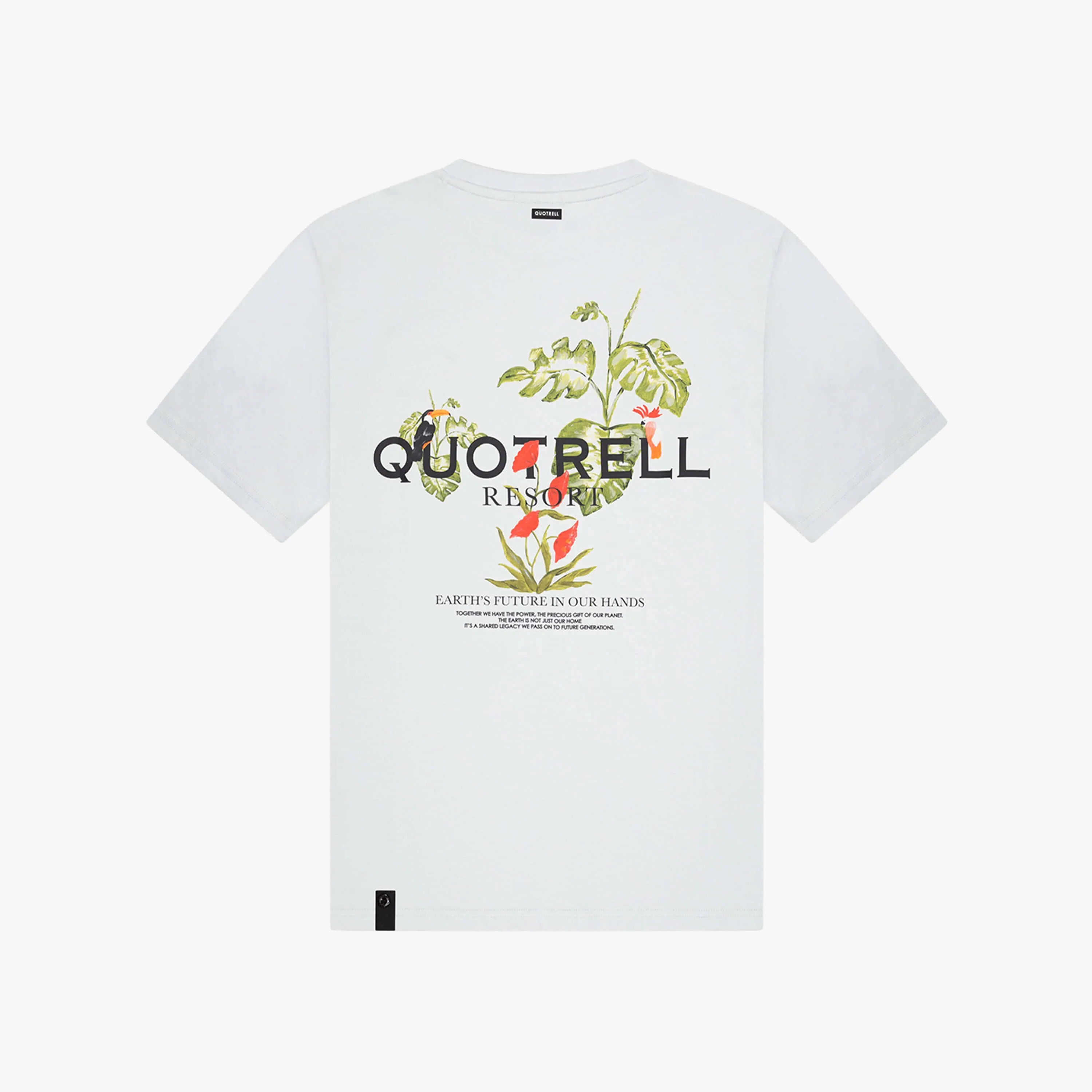 FLORAL T-SHIRT | LIGHT BLUE/BLACK