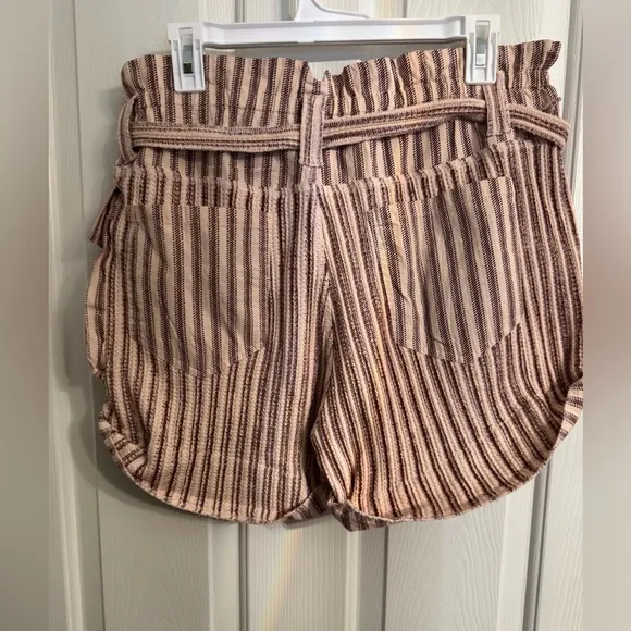 FP One Harriet Striped Shorts Mauve Combo NWOT Size M