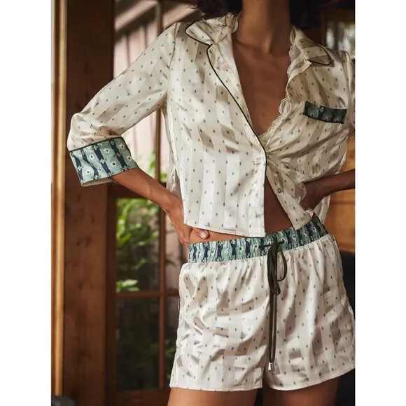 FREE PEOPLE Pillow Talk PJ Set / Harbor Combo