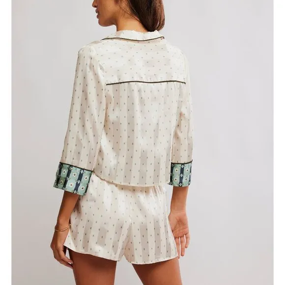 FREE PEOPLE Pillow Talk PJ Set / Harbor Combo