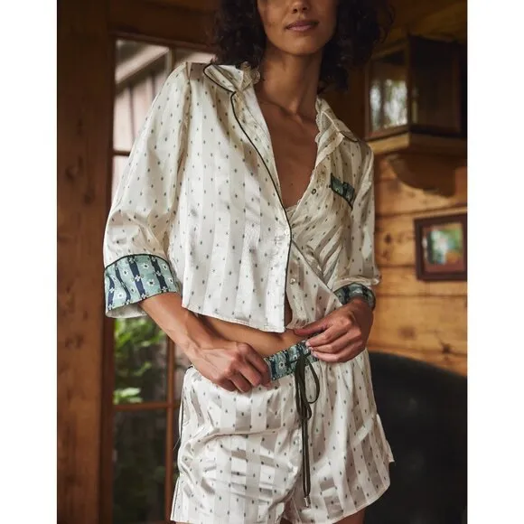 FREE PEOPLE Pillow Talk PJ Set / Harbor Combo