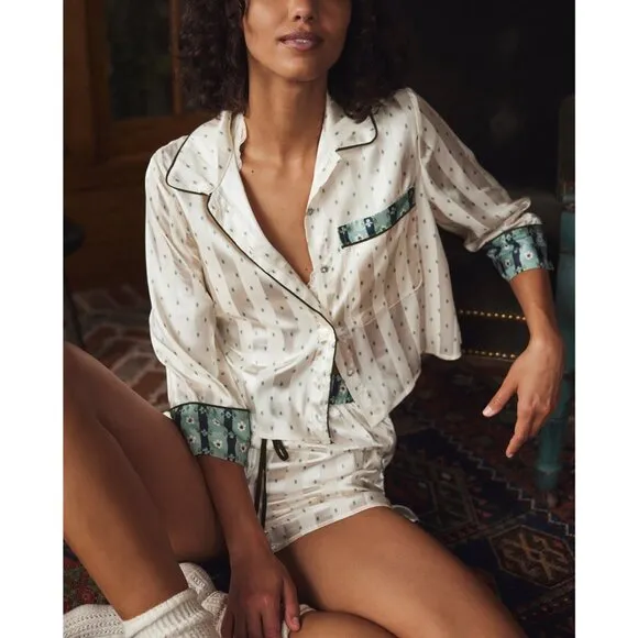 FREE PEOPLE Pillow Talk PJ Set / Harbor Combo