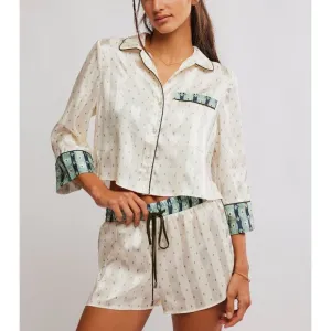 FREE PEOPLE Pillow Talk PJ Set / Harbor Combo