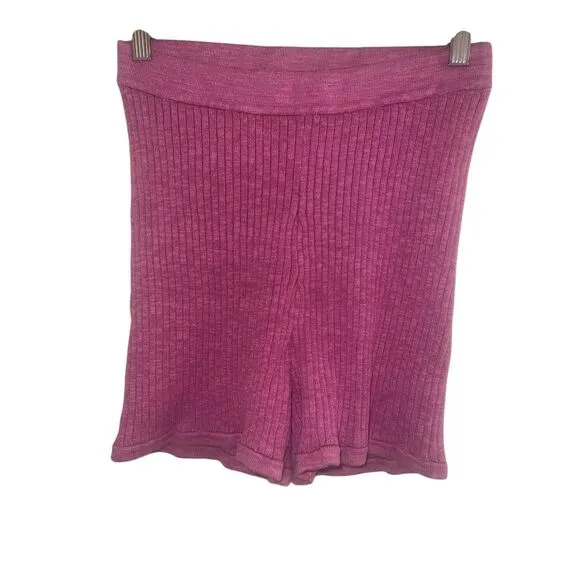✨FREE PEOPLE Zuma Sweater Hot Pink Sz Medium Shorts✨