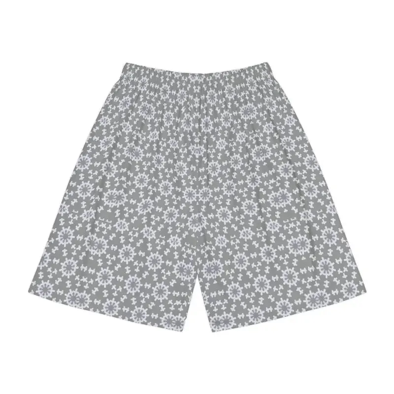 Funky White Abstract Pattern Performance Shorts