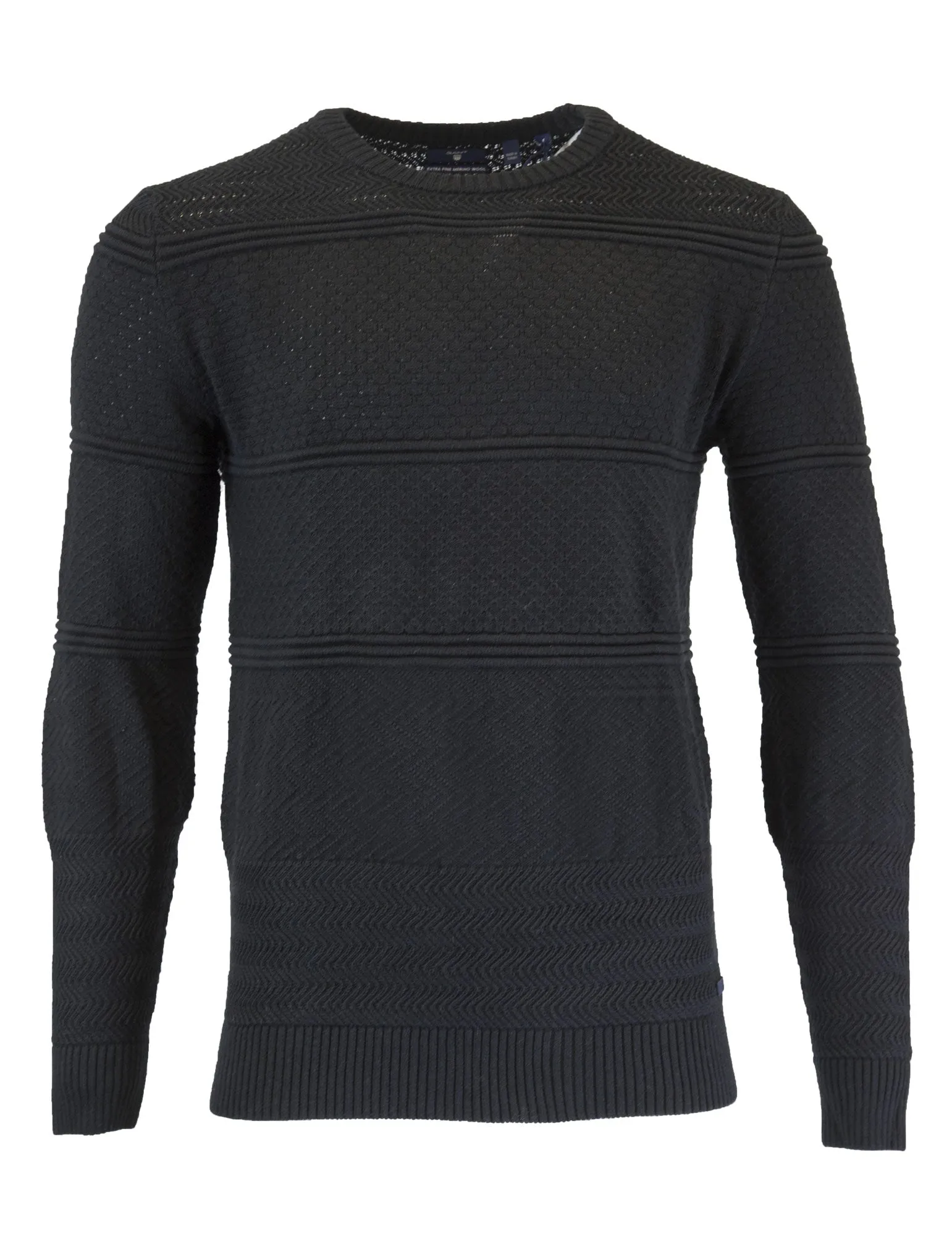 GANT Men's Texture Stripe Crew Sweater 87011 Size M $145 NWT