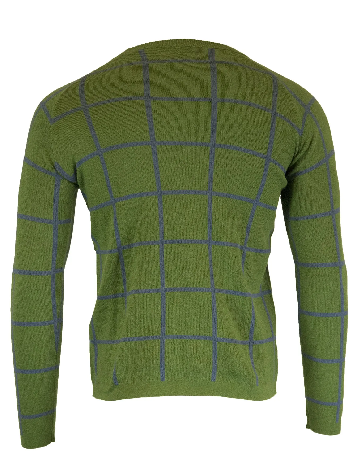 GANT RUGGER Men's Chlorophyll Green Check Cotton Crew 84225 Size M $145 NWT