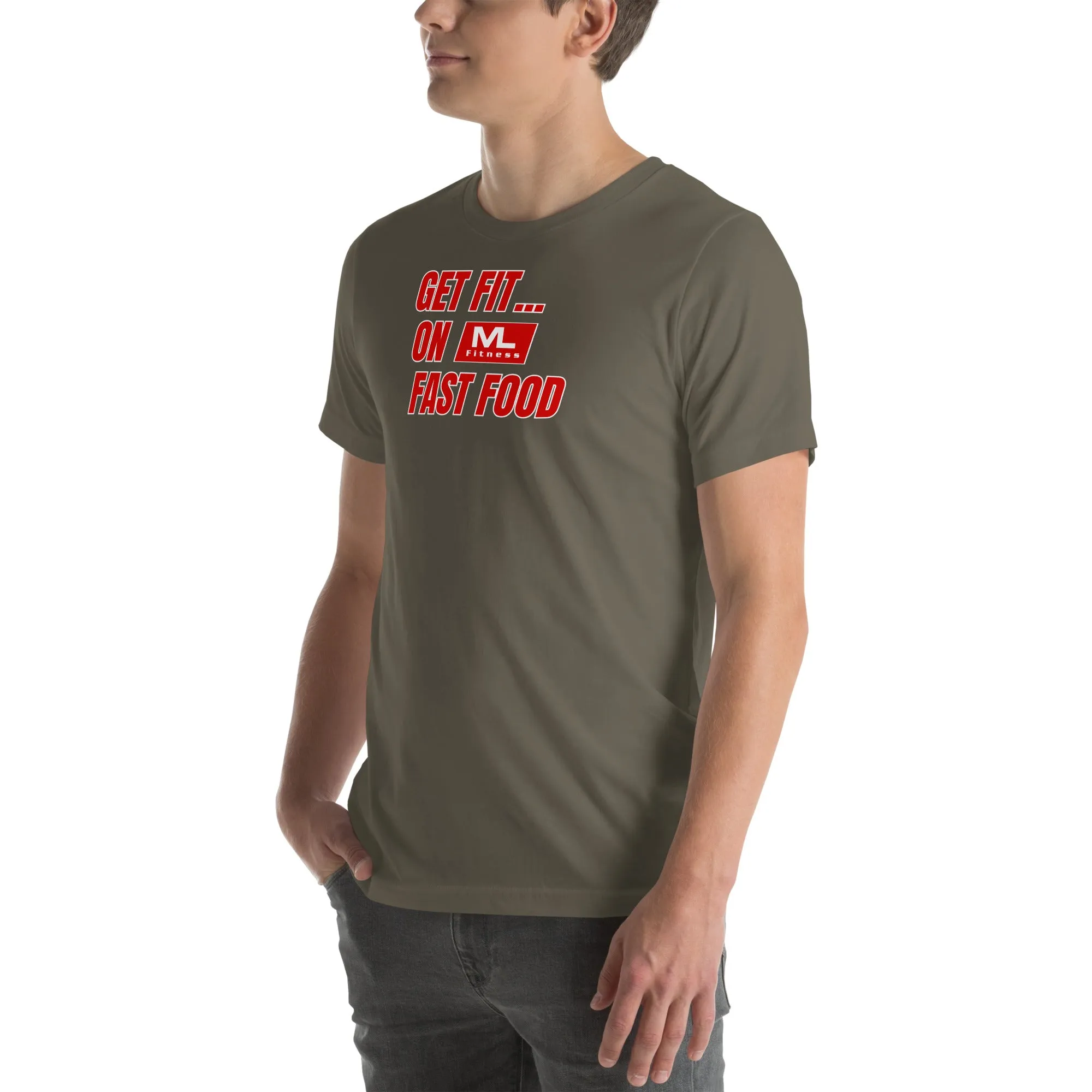 Get Fit On Fast Food logo Unisex t-shirt