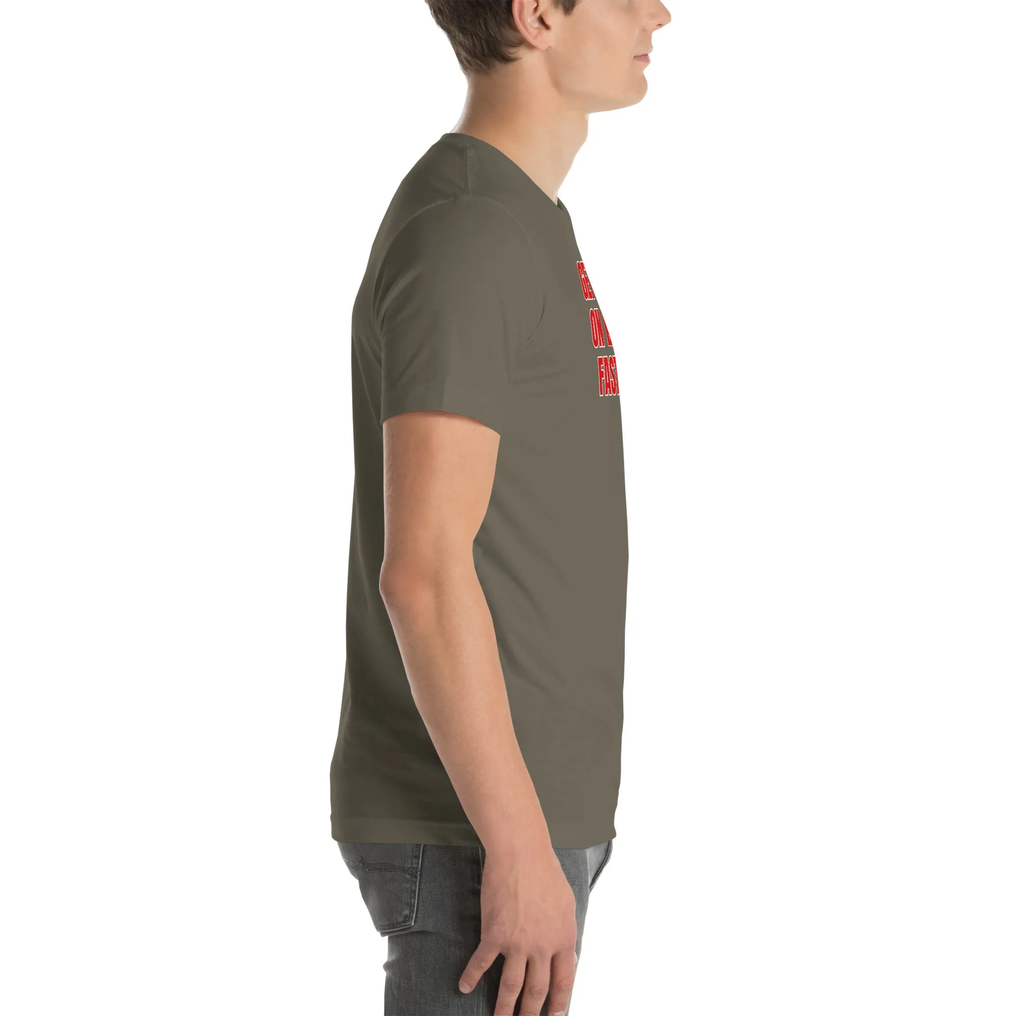 Get Fit On Fast Food logo Unisex t-shirt