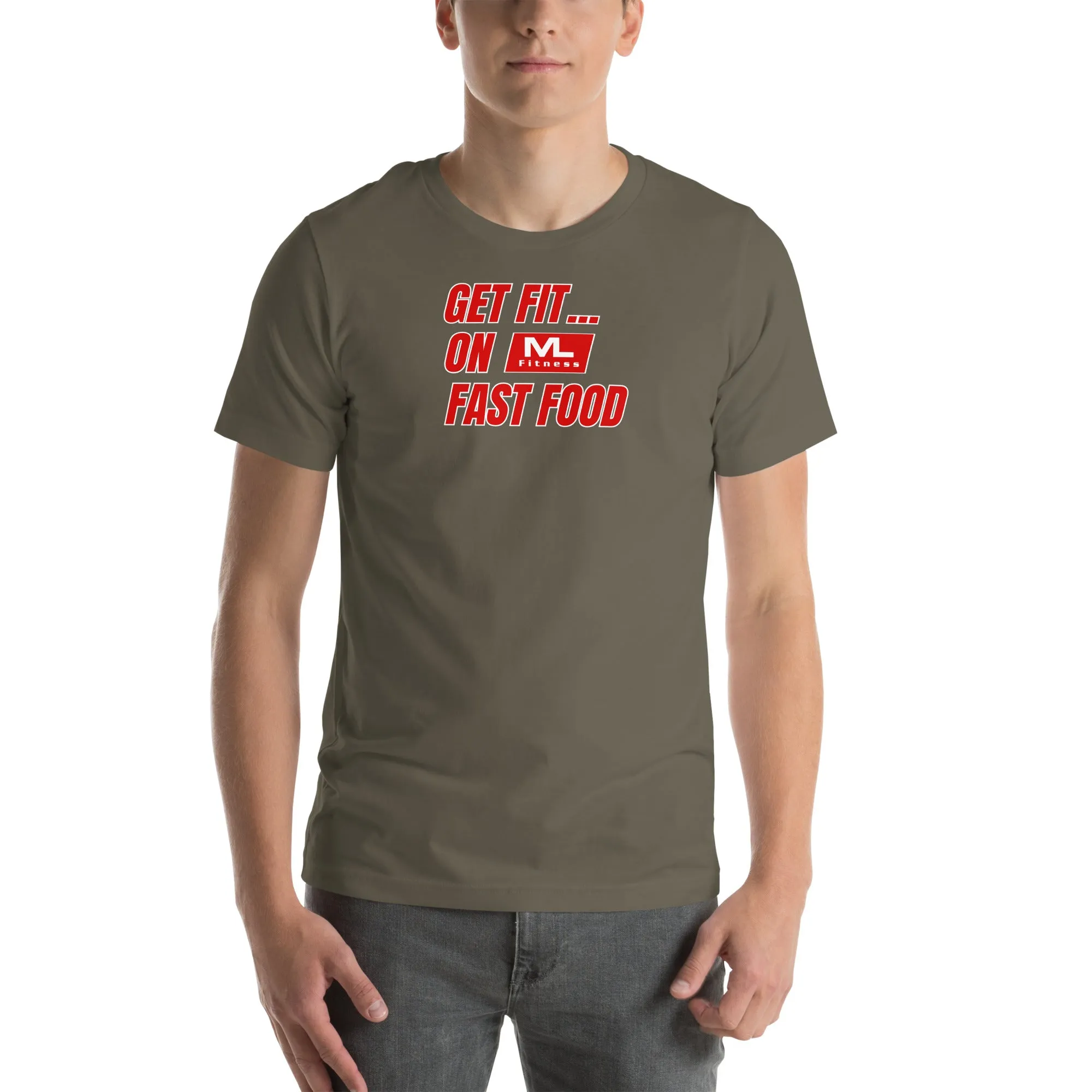 Get Fit On Fast Food logo Unisex t-shirt