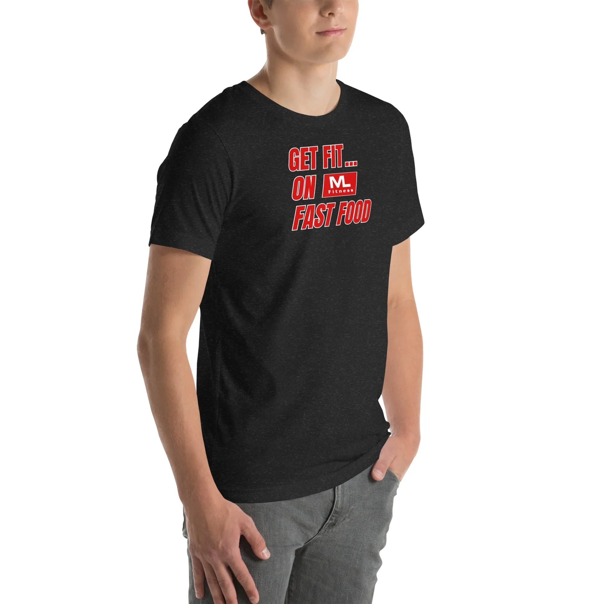 Get Fit On Fast Food logo Unisex t-shirt
