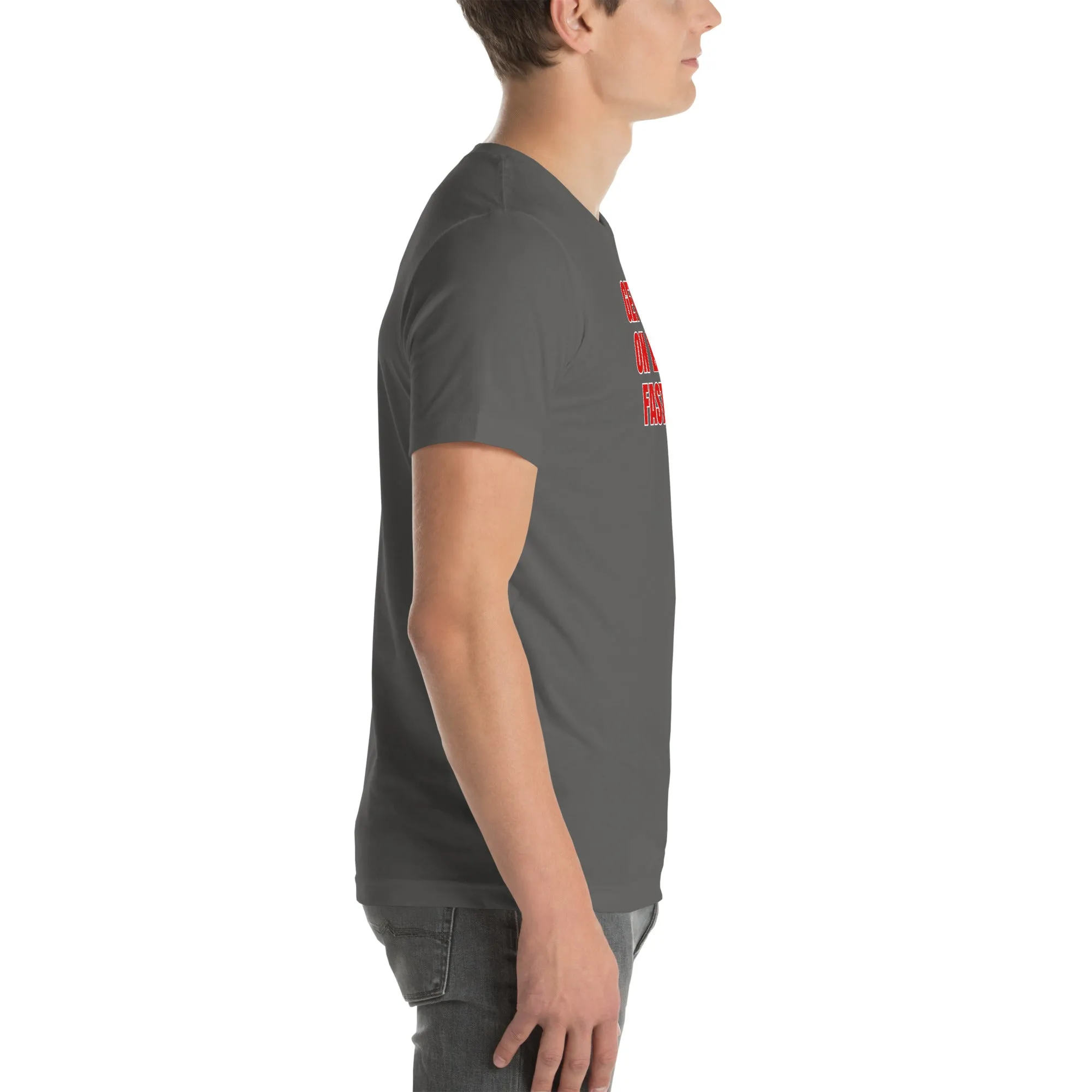 Get Fit On Fast Food logo Unisex t-shirt
