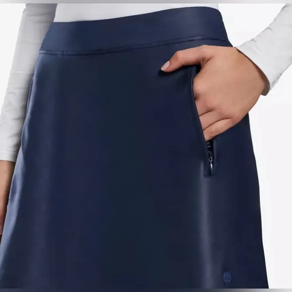 G/Fore Effortless Skort Skirt Golf Tennis Pickleball Navy Blue Stretch Medium