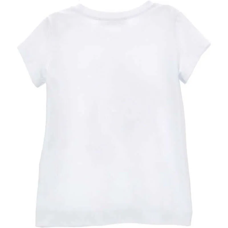 Girls White Rapunzel Castle T-Shirt