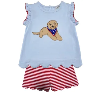 Golden Doodle Girl's Shorts Set