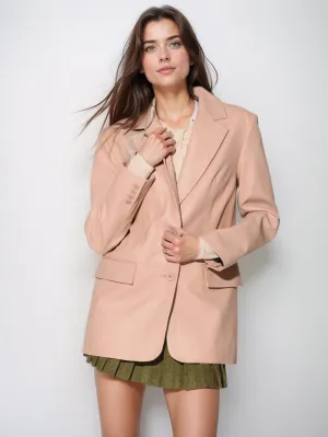 Grace Satin Leather Blazer for Women
