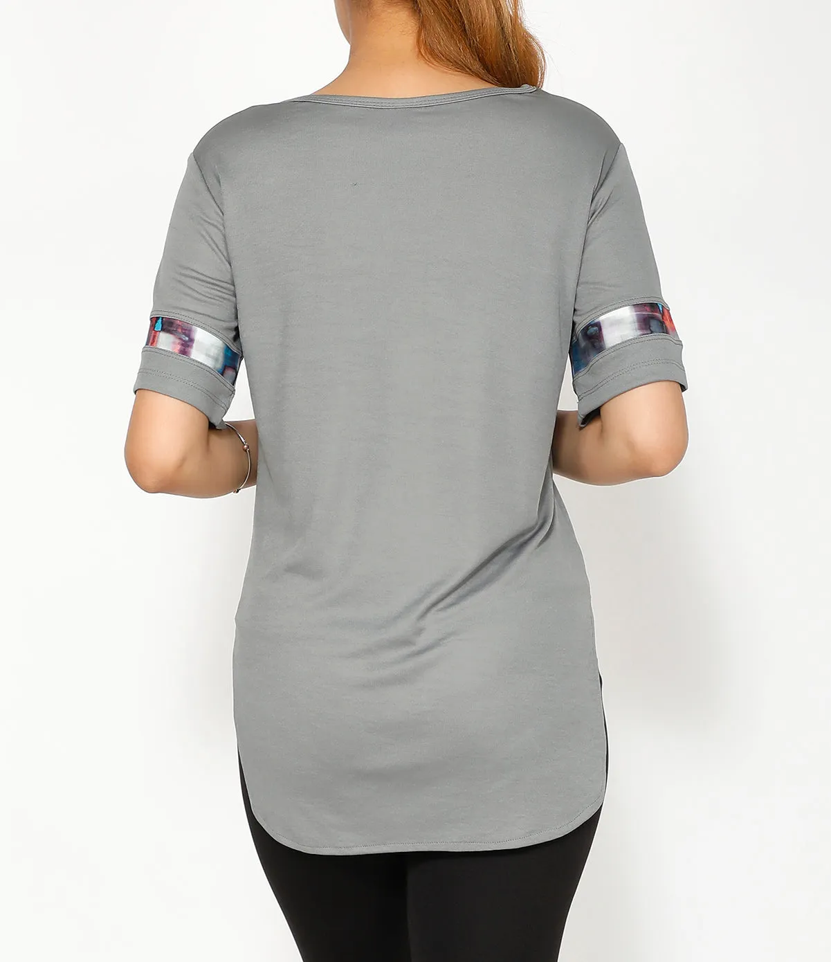 Grey Azure Long T-Shirt