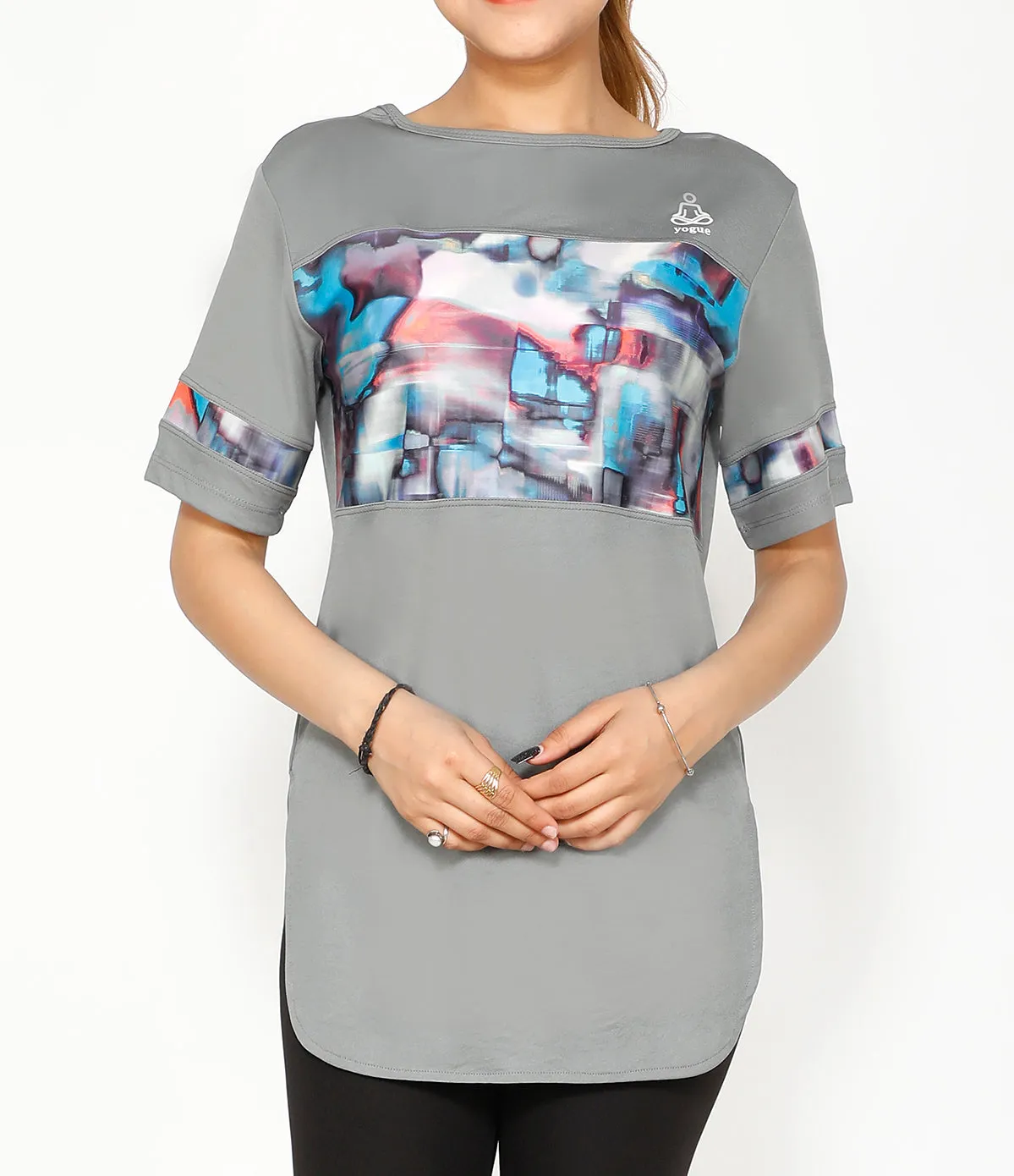 Grey Azure Long T-Shirt