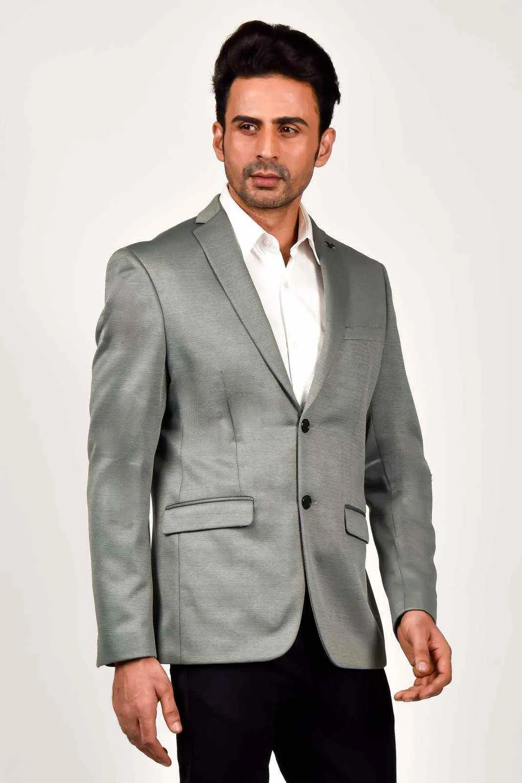 Grey Knitted Blazer for Liesure