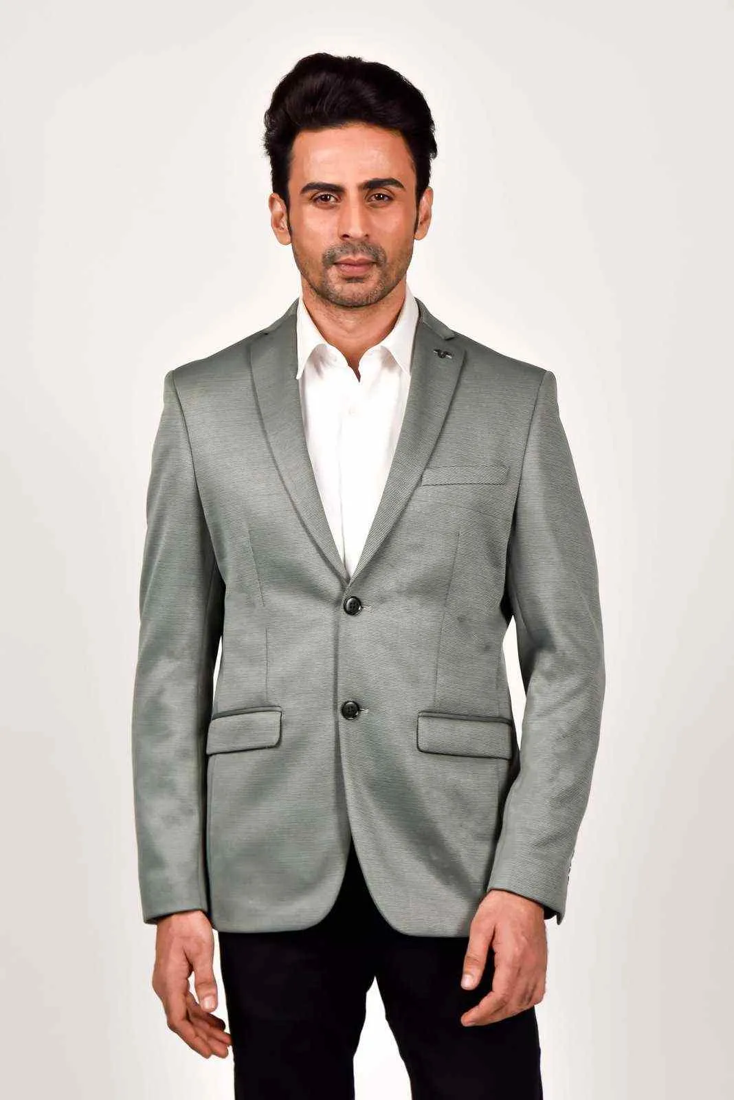 Grey Knitted Blazer for Liesure