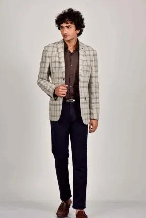 Grey Tweed Woven Blazer