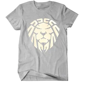 GREY/WHITE LION TEE