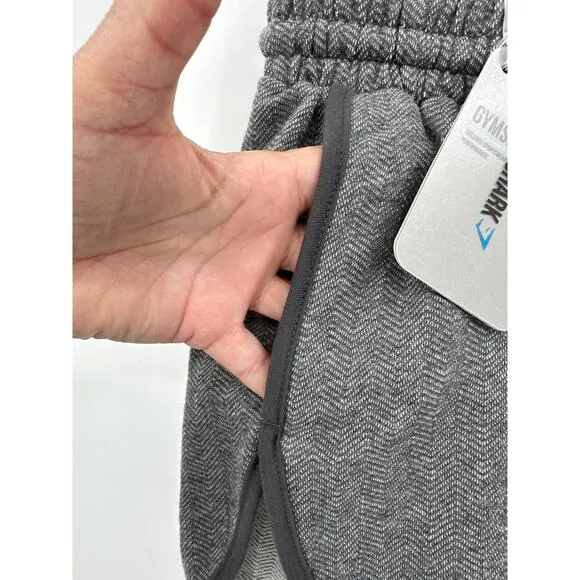 Gymshark Dual Band Short Herringbone Charcoal Gray Size XS NWT