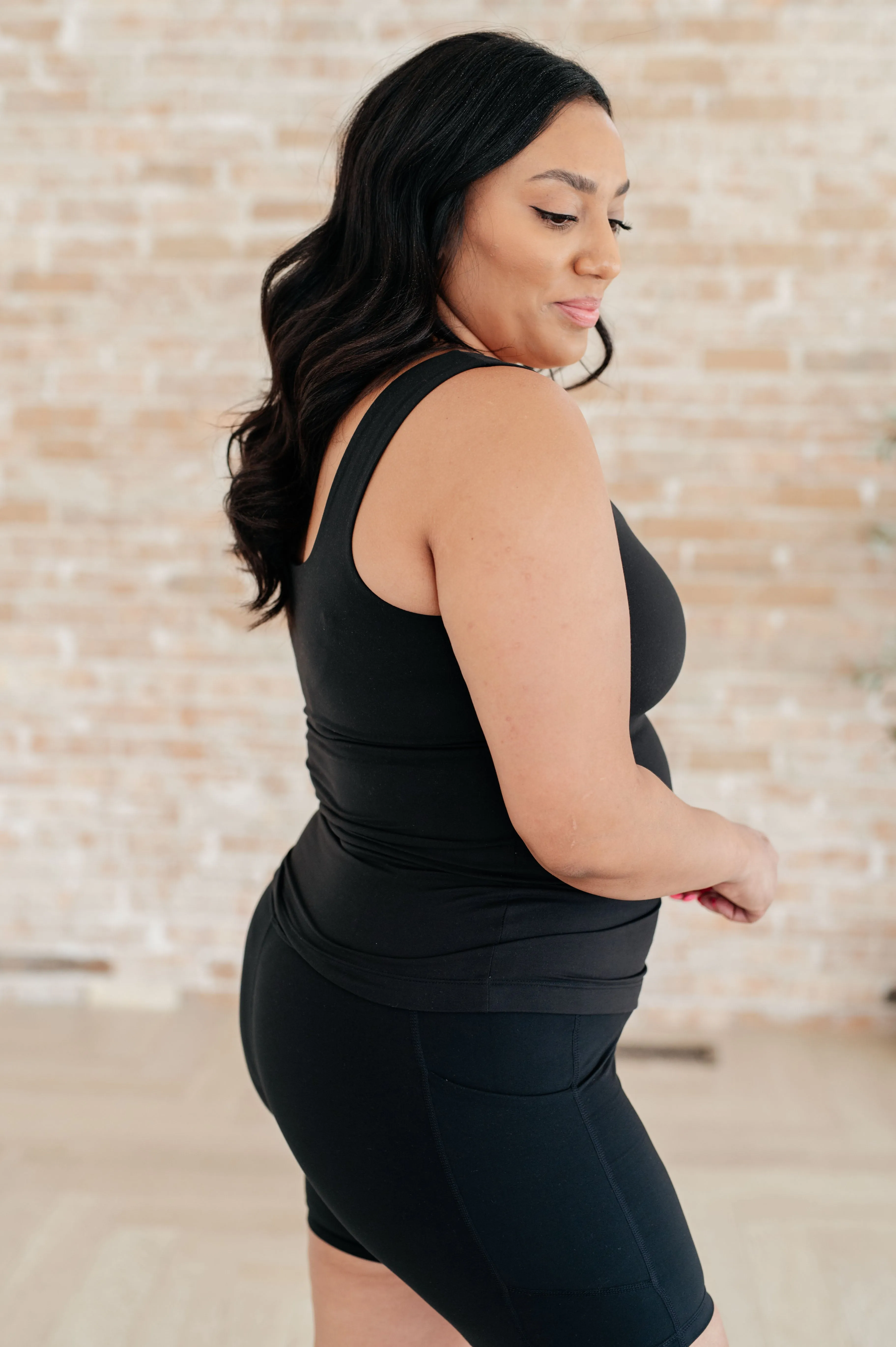 Hazel Blues® |  Getting Active Biker Shorts in Black