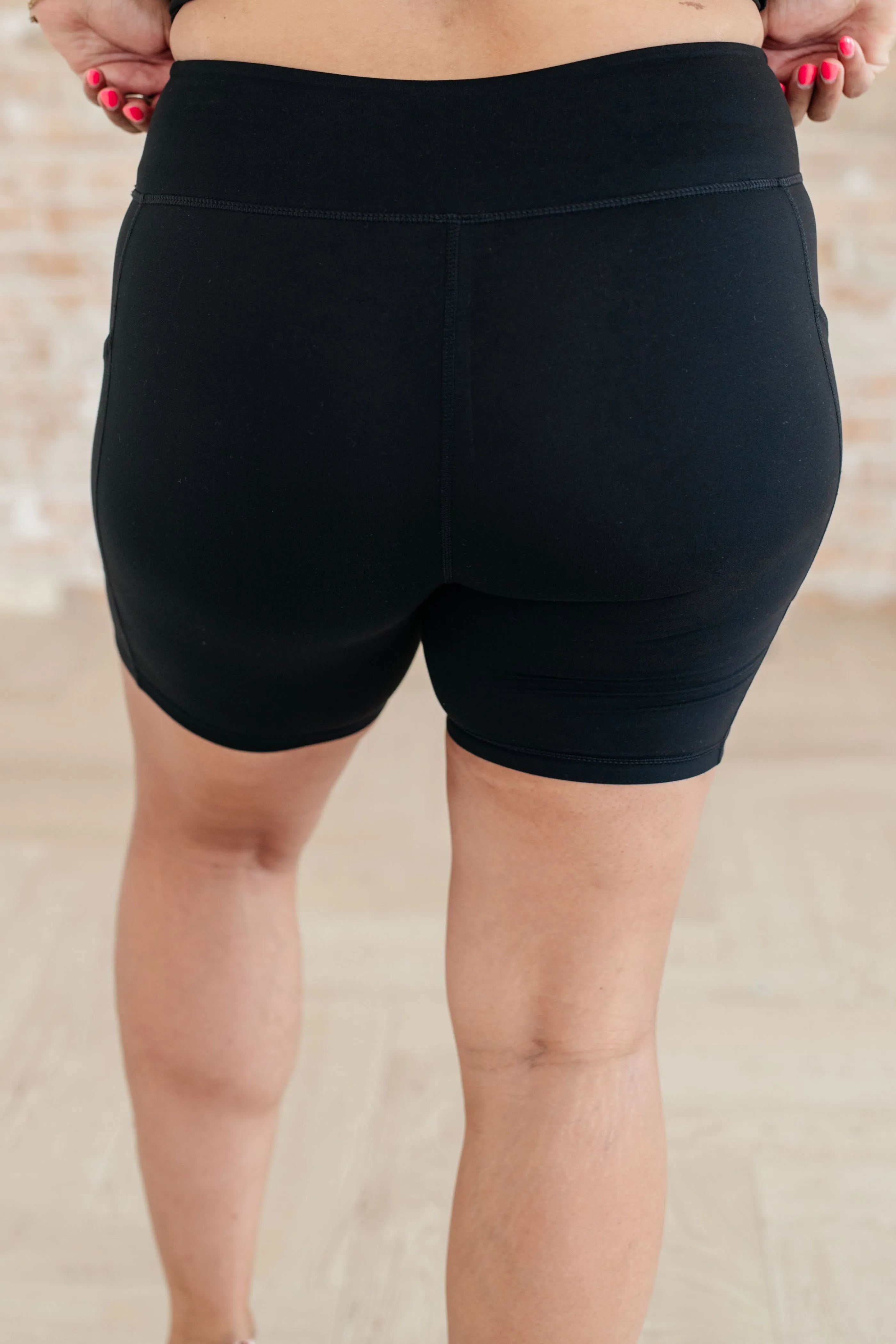Hazel Blues® |  Getting Active Biker Shorts in Black