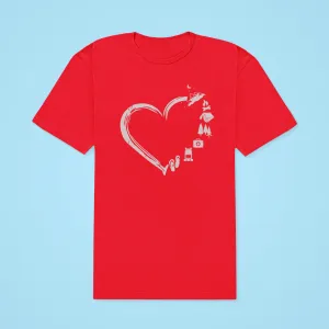 HEART CAMPING TEE
