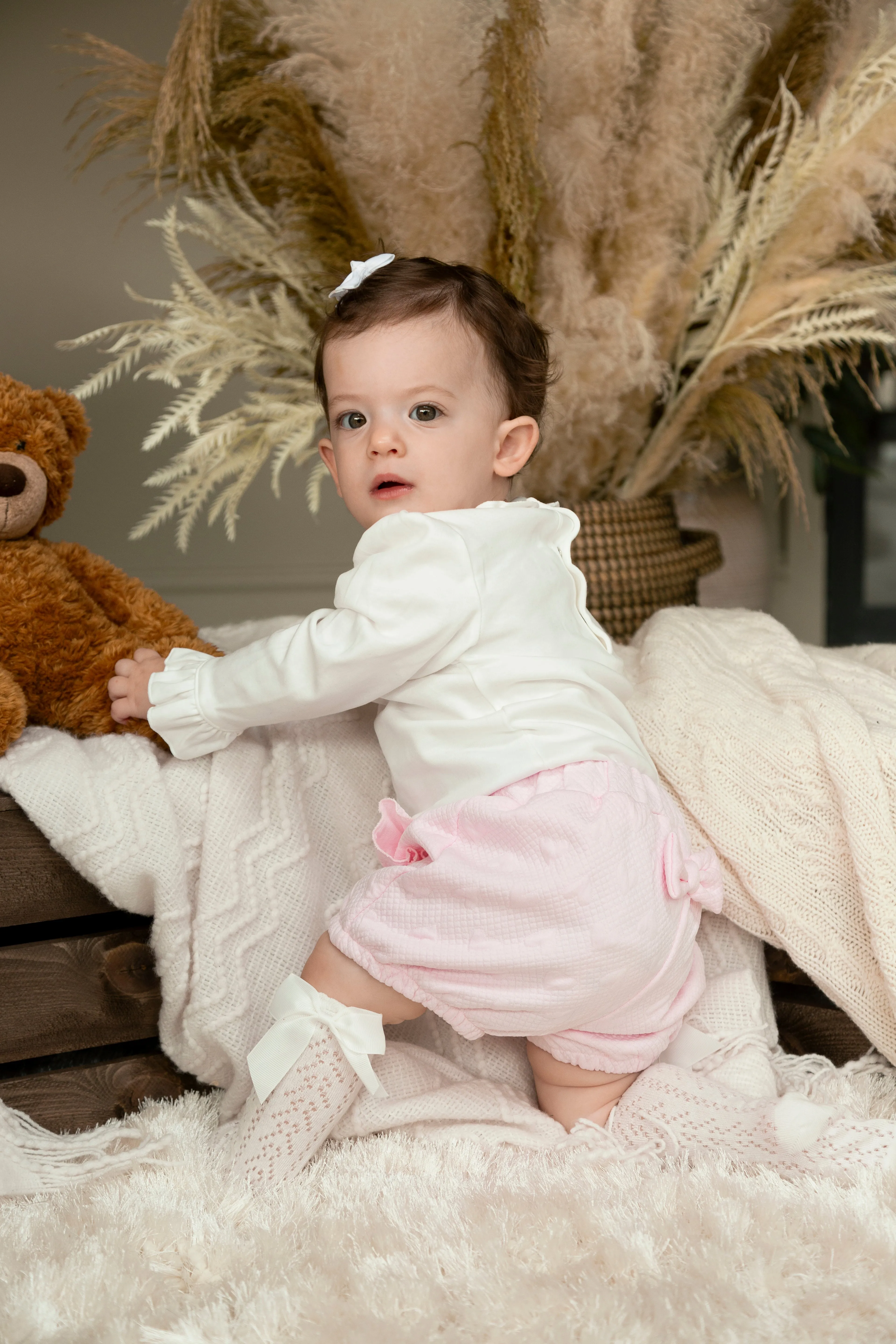 Heart Jacquard Top and Bloomer Shorts