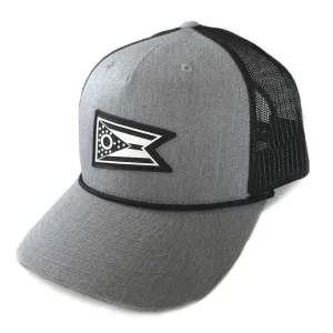 Heather Grey Ohio Flag - Trucker