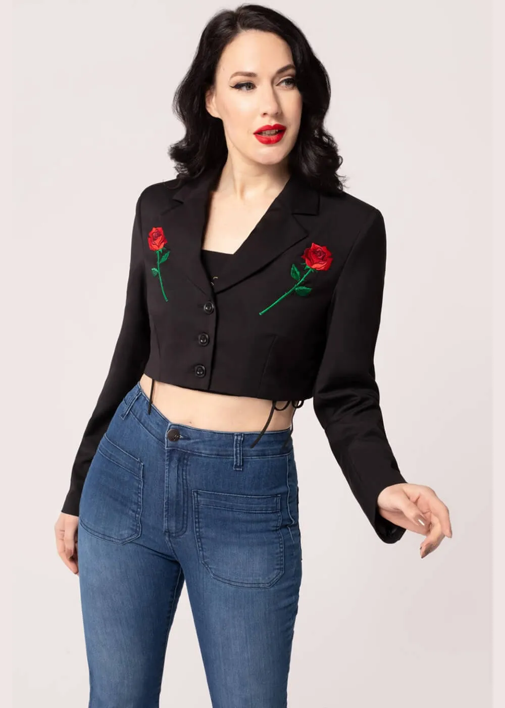 Hell Bunny Viva Maria Blazer Zwart