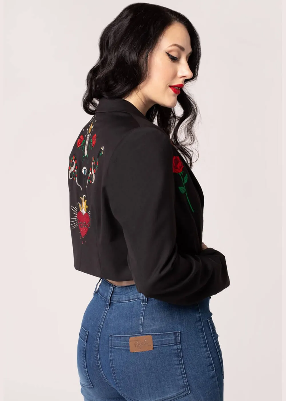 Hell Bunny Viva Maria Blazer Zwart