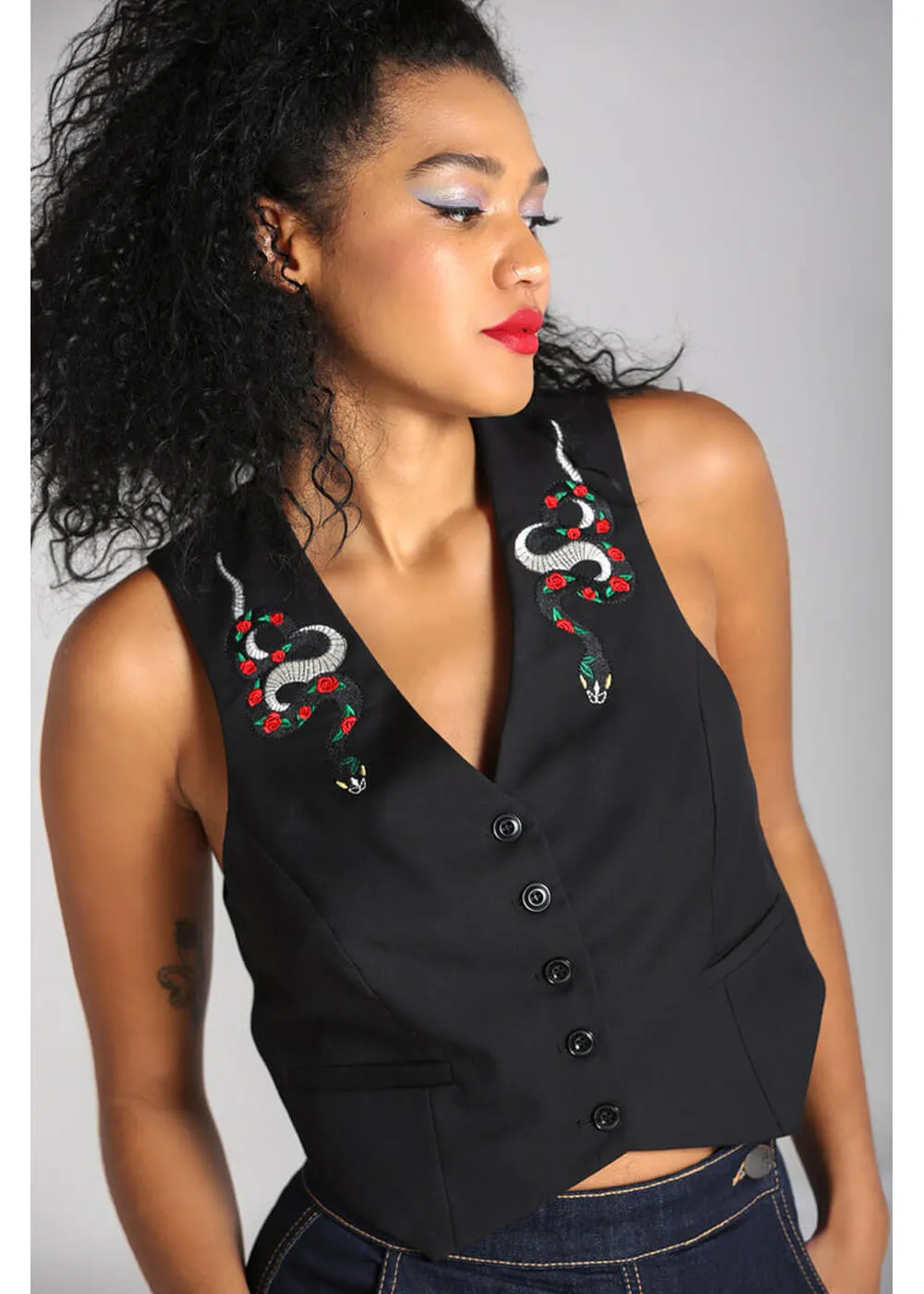 Hell Bunny Viva Maria Gilet Zwart