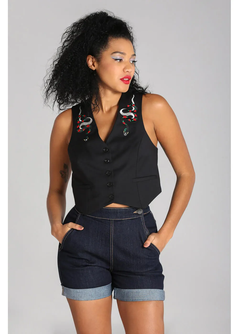 Hell Bunny Viva Maria Gilet Zwart