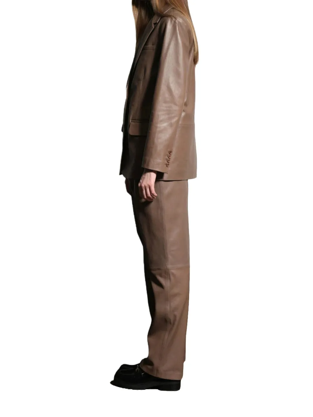 Heritage Glow Leather Blazer for Women