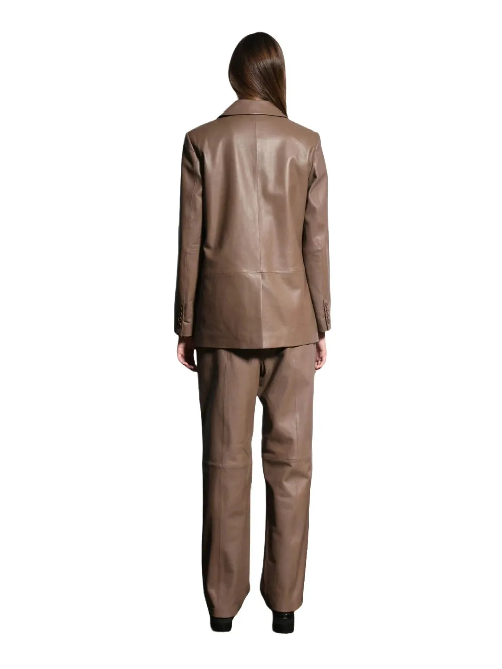 Heritage Glow Leather Blazer for Women