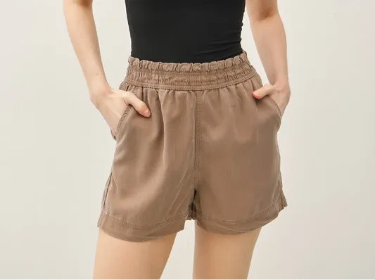 High Rise Tencel Shorts