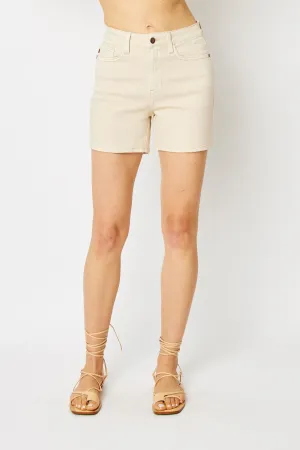 High Waisted Judy Blue Embroidery Shorts