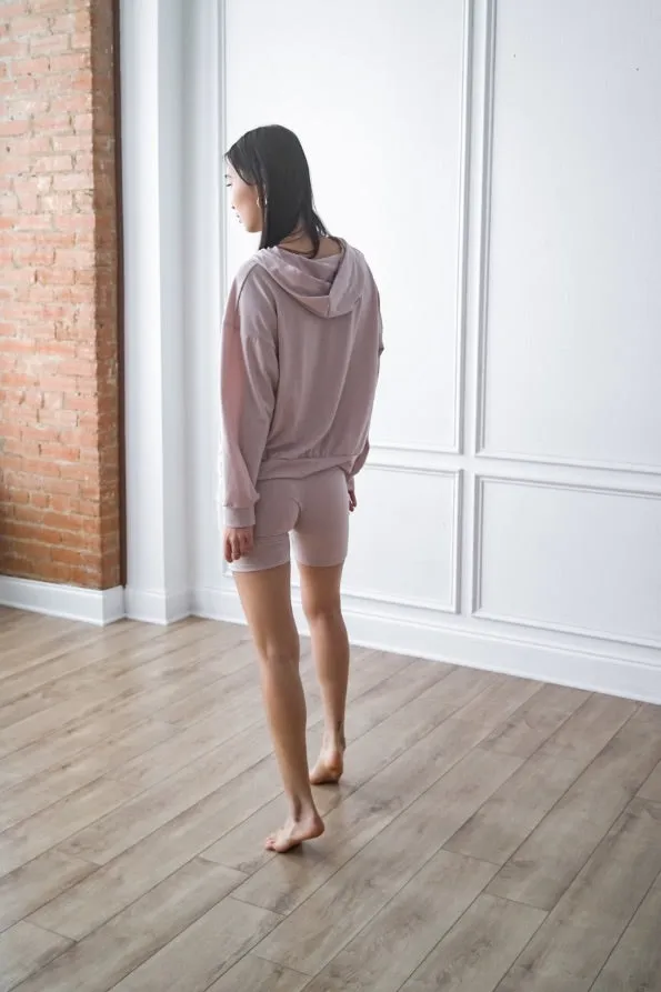 Hoodie and Biker Shorts Set