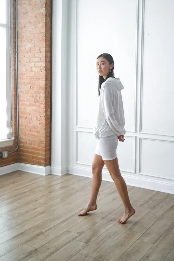 Hoodie and Biker Shorts Set