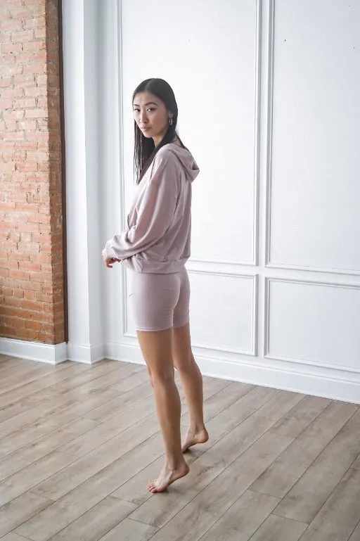 Hoodie and Biker Shorts Set