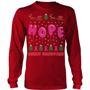 Hope Balloons Pink Ribbon Ugly Christmas Shirts and Sweaters