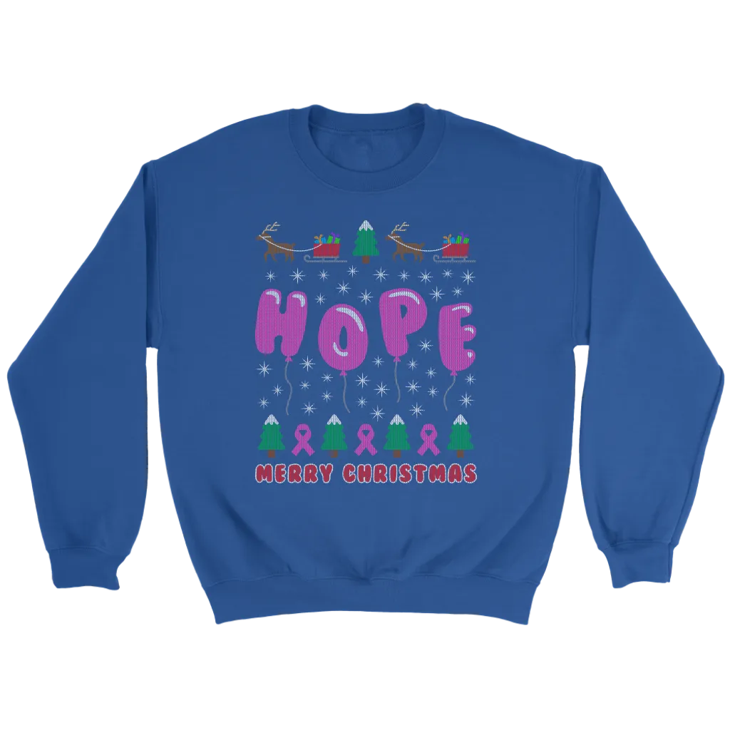 Hope Balloons Pink Ribbon Ugly Christmas Shirts and Sweaters